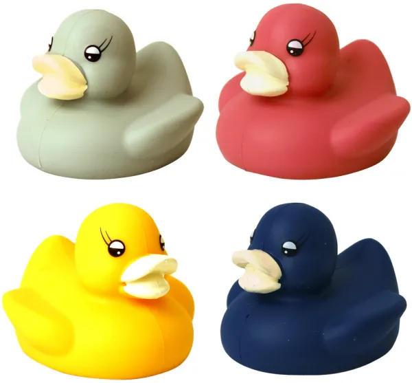 Silikon-Badeenten, rot, gelb, grün oder blau - 1 Stk.