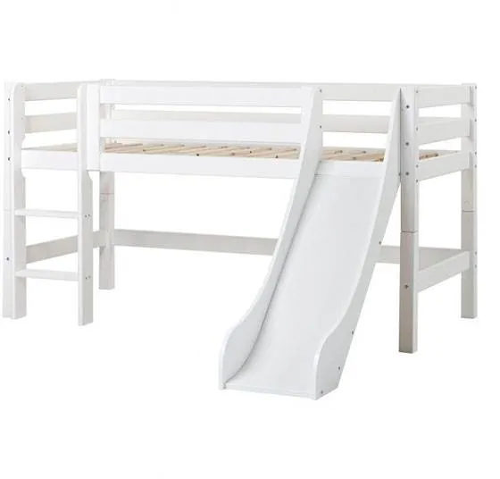 Hoppekids ECO Luxury halbhohes Bett mit Rutsche und Leiter - 120x1200