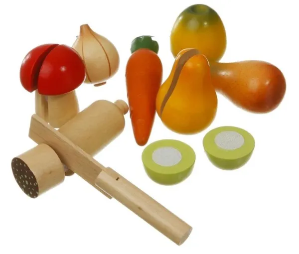 Obst und Gemüse aus Holz mit Klettverschluss FSC®